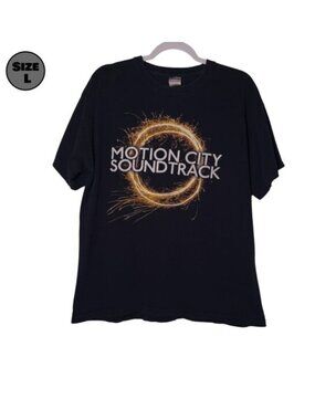 Motion City Soundtrack: Circles USED Shirt (FADING, L, Black, Emo)
